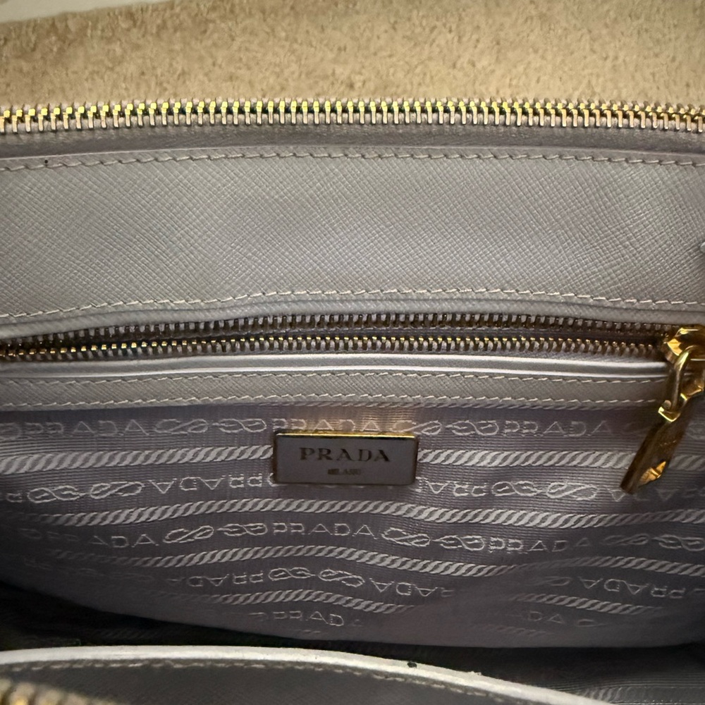Prada Women’s Lilac Galleria Saffiano Leather Satchel - Picture 3 of 7